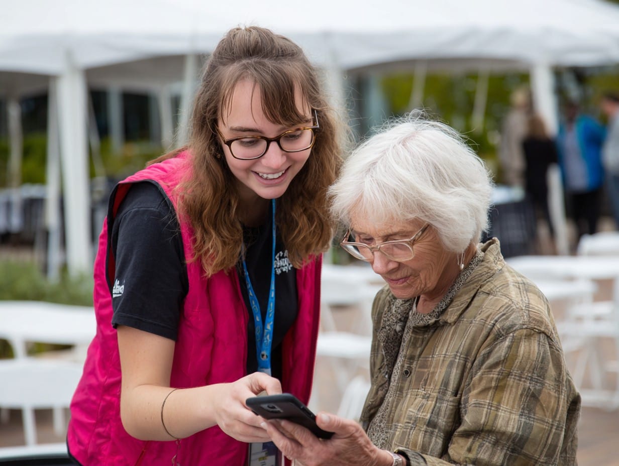 Volunteers can help donors bid through mobile