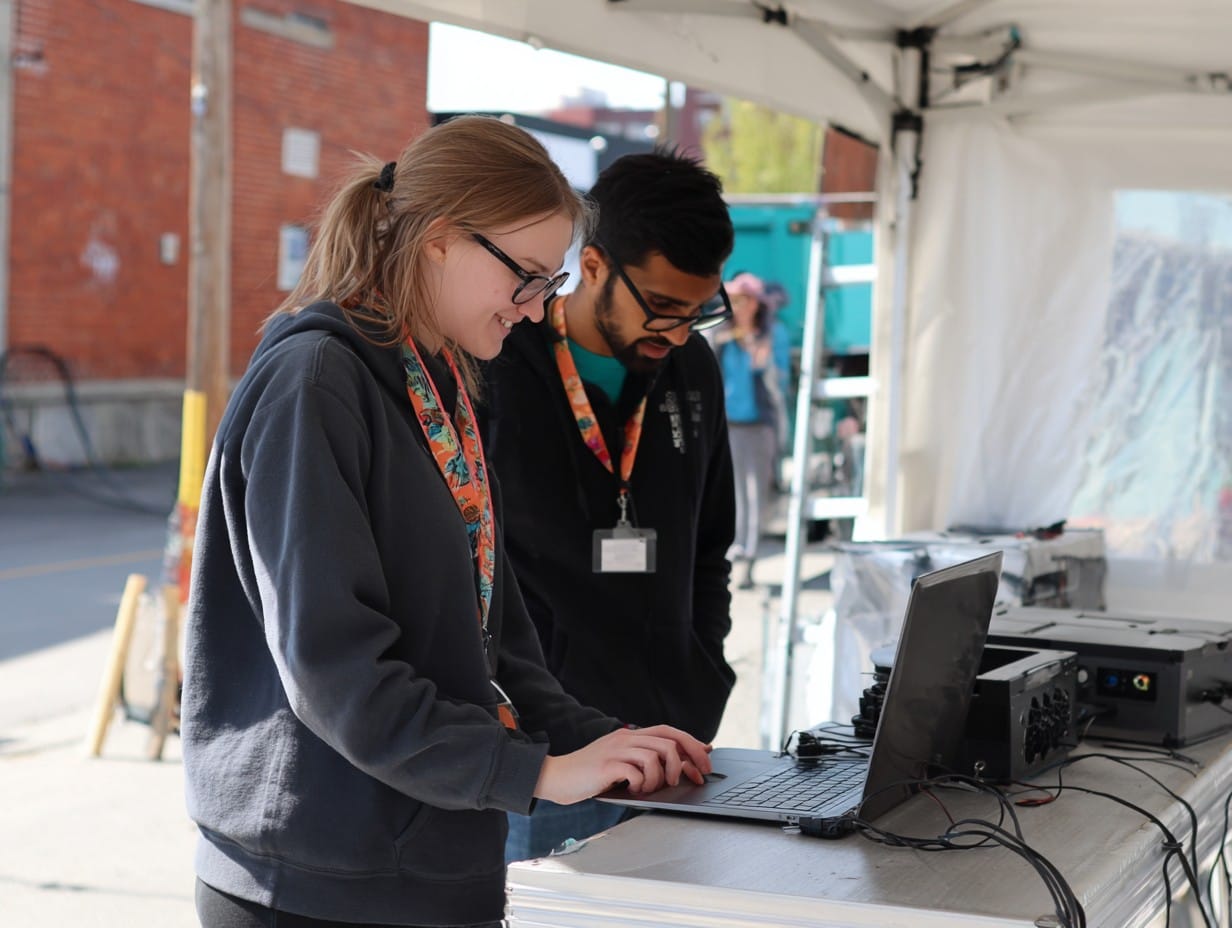 Setting up wifi hotspot for mobile bidding at auction