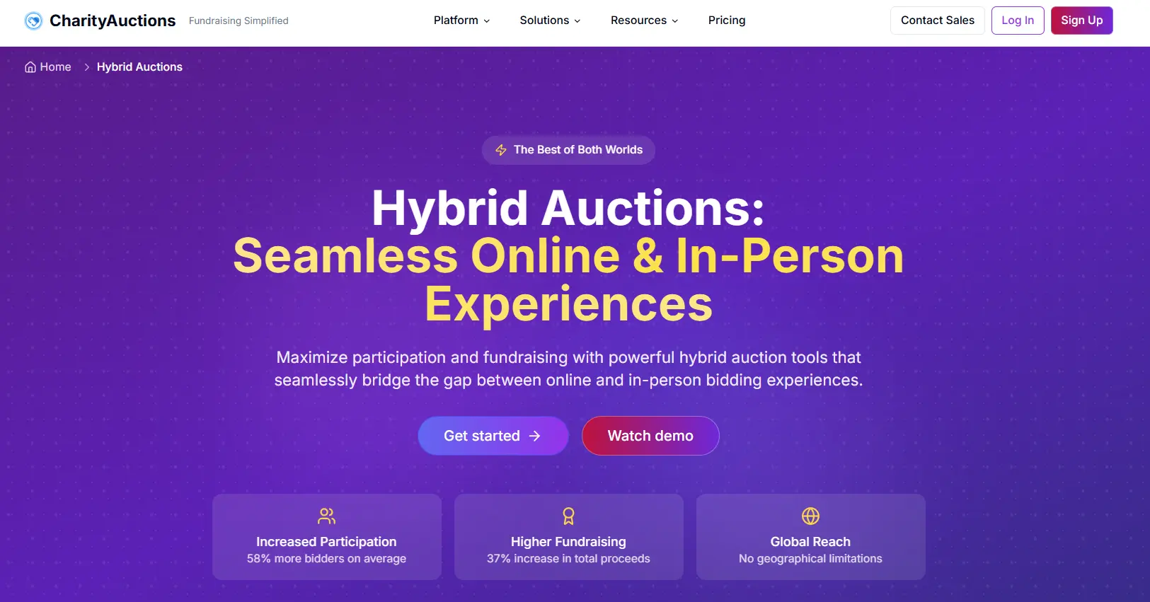 Charityauctions.com mobile features & free online auction software