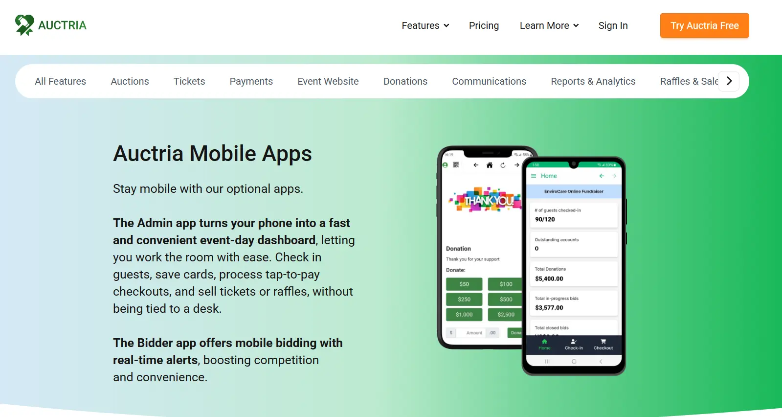 charityauctions.com vs auctria