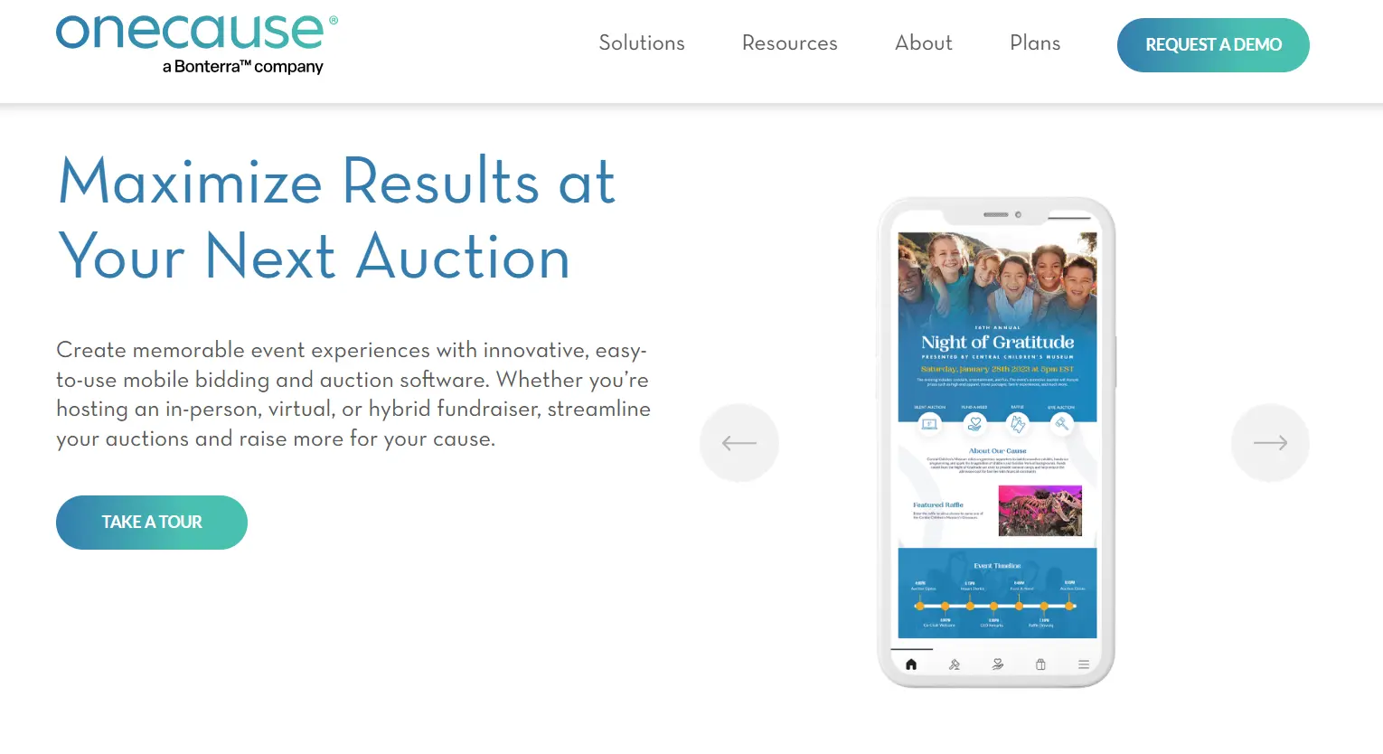 charityauctions.com vs onecause
